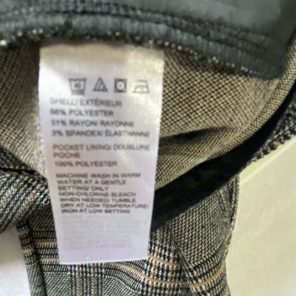 Core Life Neutral Soft Rayon Blend Plaid Office Career Stretch Pants. 30"x27" - Picture 15 of 16